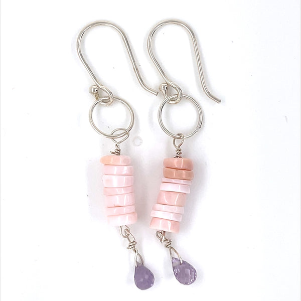 Pink Up, Purple Down Peruvian Earrings - Sheila Marie Opals