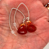 Lusciously Red Mexican Fire Opal Earrings - Sheila Marie Opals