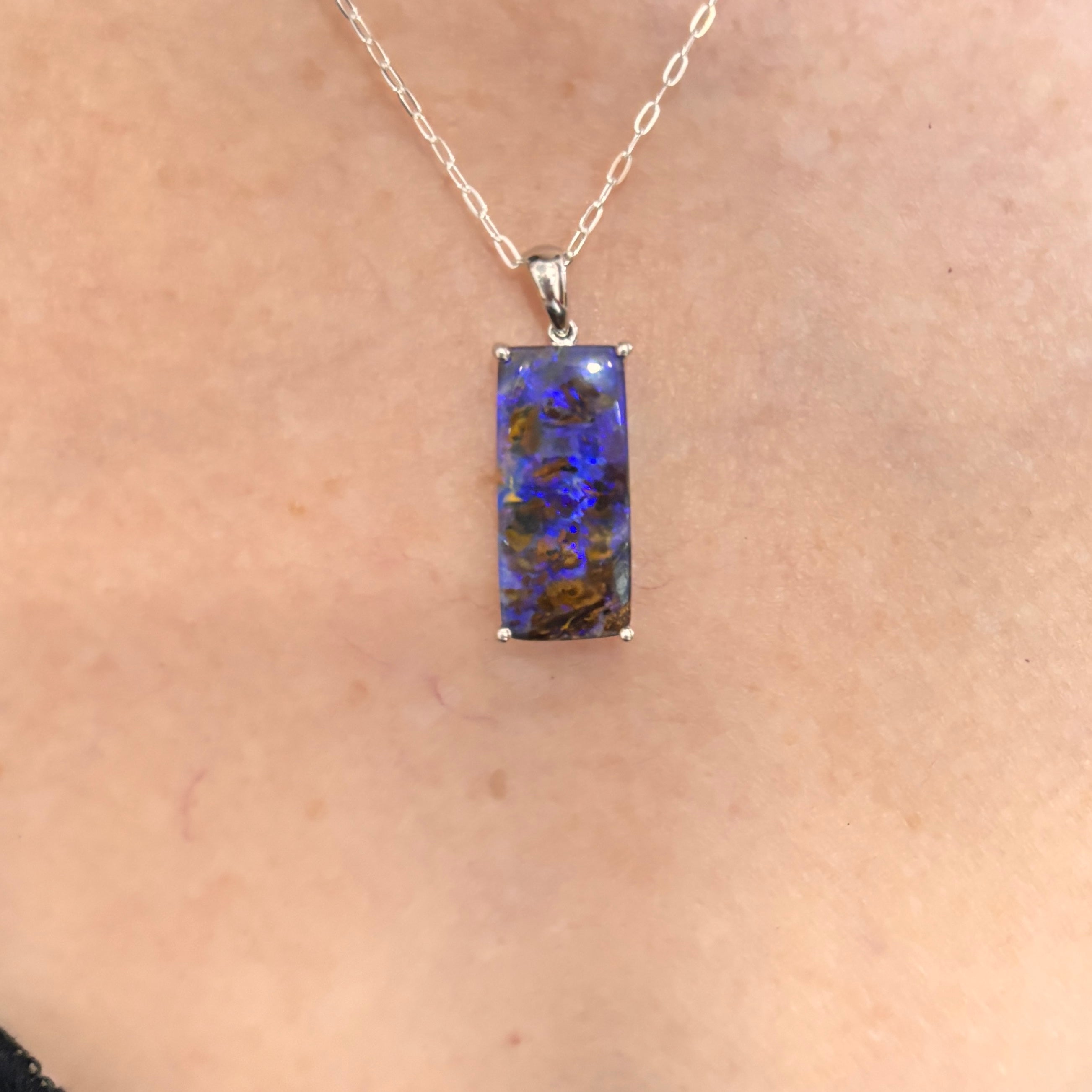 Look at All That Purple Boulder Opal Pendant - Sheila Marie Opals