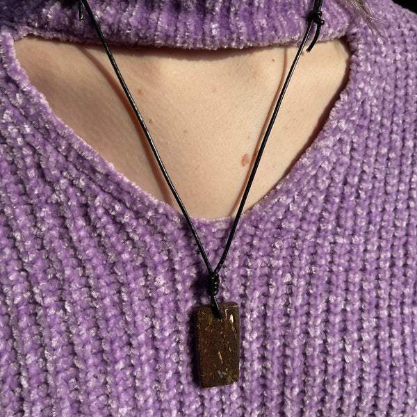 Chunk Boulder Opal on Cord #13 - Sheila Marie Opals