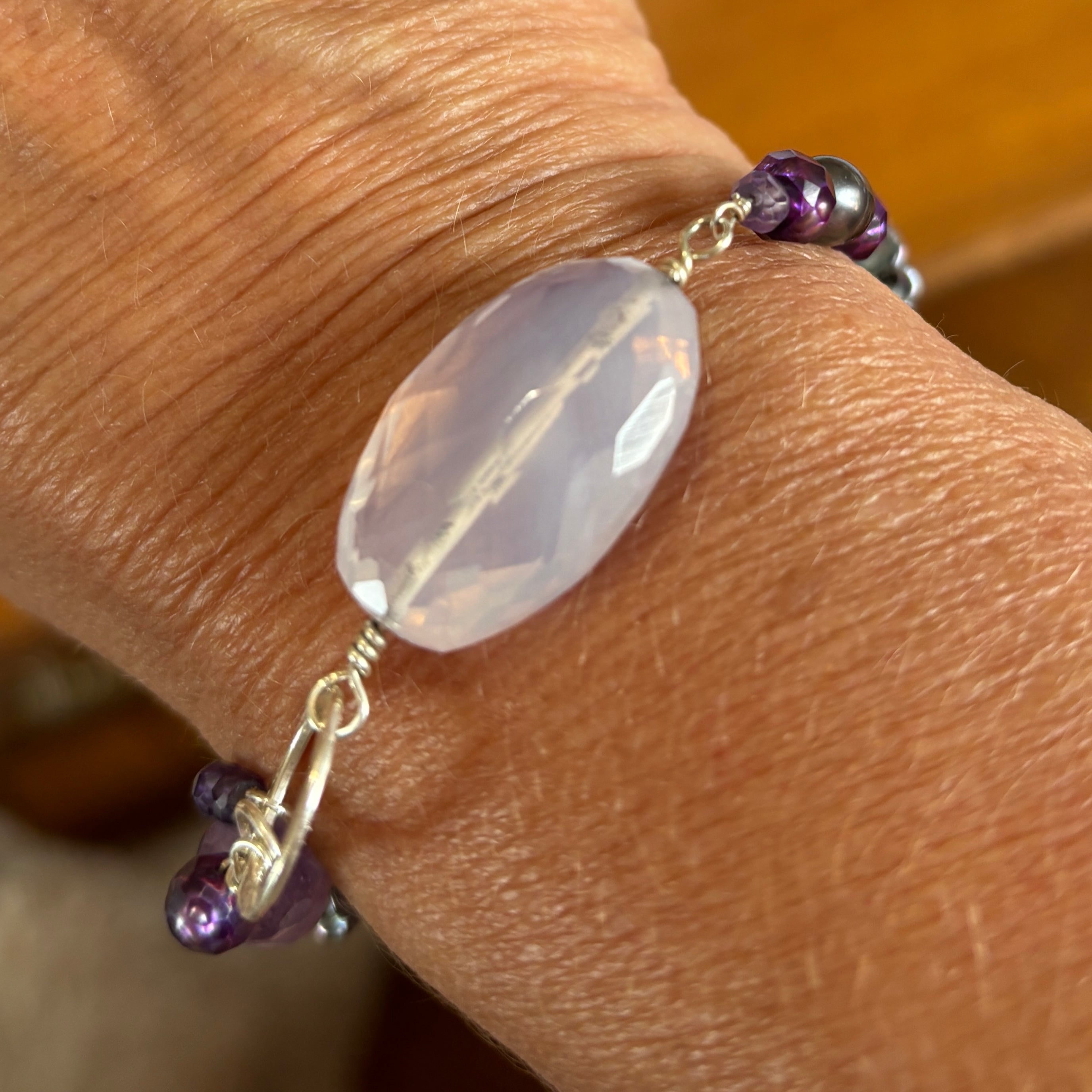 Mexican Lavender Love Opal Bracelet - Sheila Marie Opals