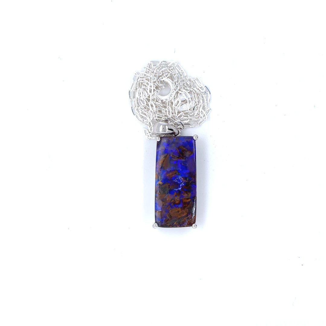 Look at All That Purple Boulder Opal Pendant - Sheila Marie Opals