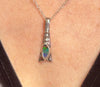 Built into Silver Boulder Opal Necklace - Sheila Marie Opals