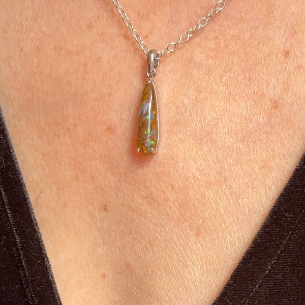 Delicate and Divine Boulder Opal Necklace - Sheila Marie Opals