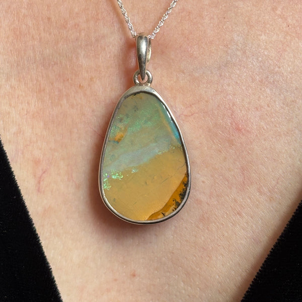 Layers of Day Boulder Opal Necklace - Sheila Marie Opals