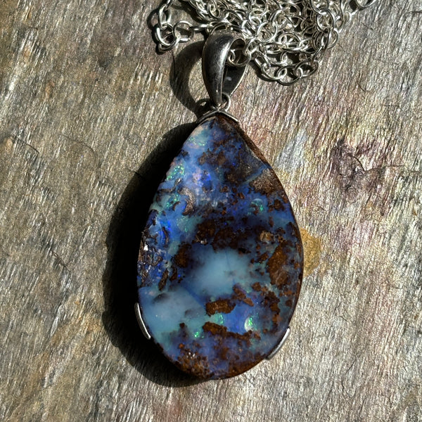 Bring Out the Blue Opal Necklace - Sheila Marie Opals
