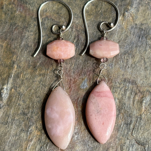 Double the Pink Peruvian Opal Earrings - Sheila Marie Opals