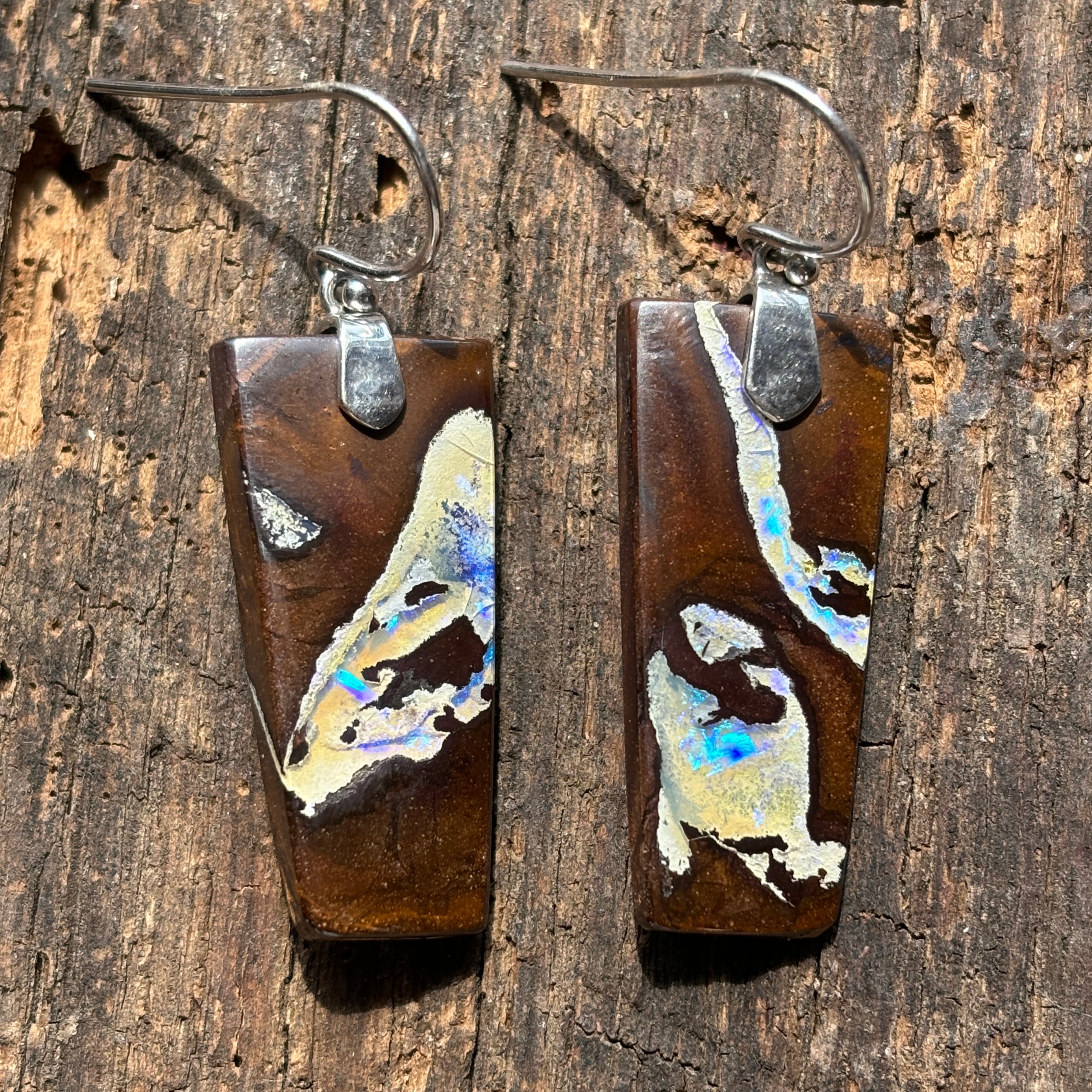 Perfectly Purple Boulder Opal Earrings - Sheila Marie Opals