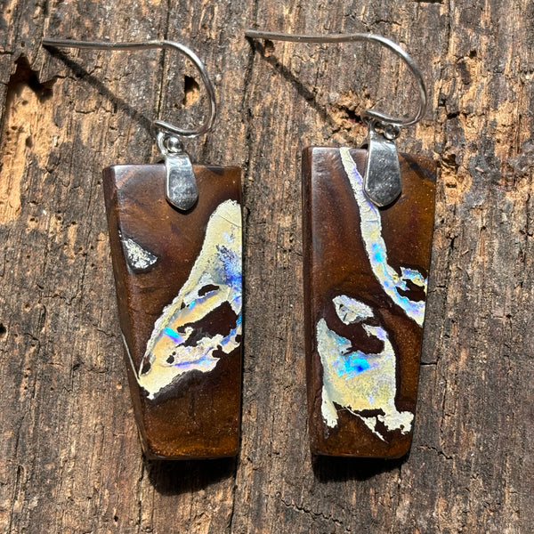 Perfectly Purple Boulder Opal Earrings - Sheila Marie Opals