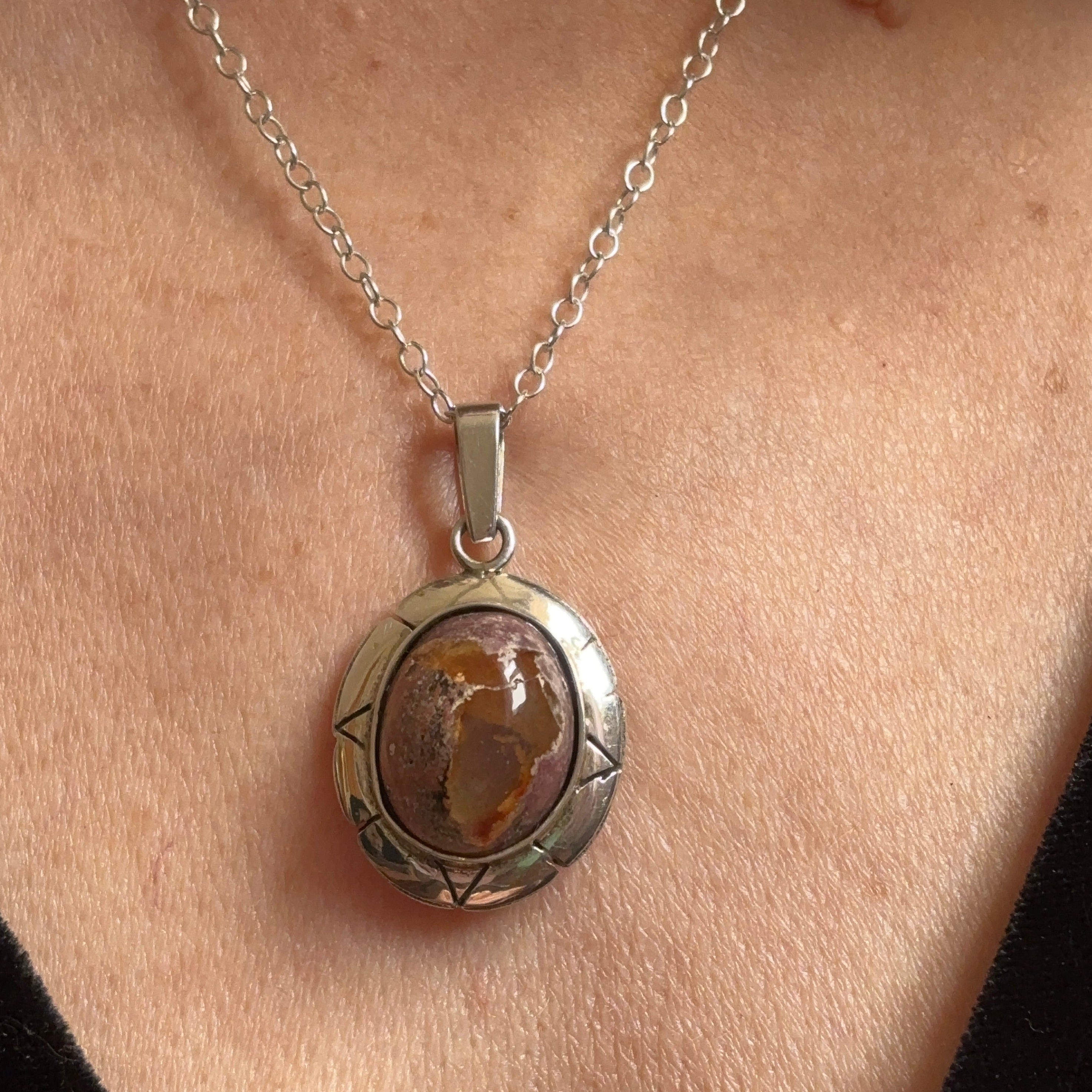 Kaleidoscope Mexican Cantera Opal Pendant - Sheila Marie Opals