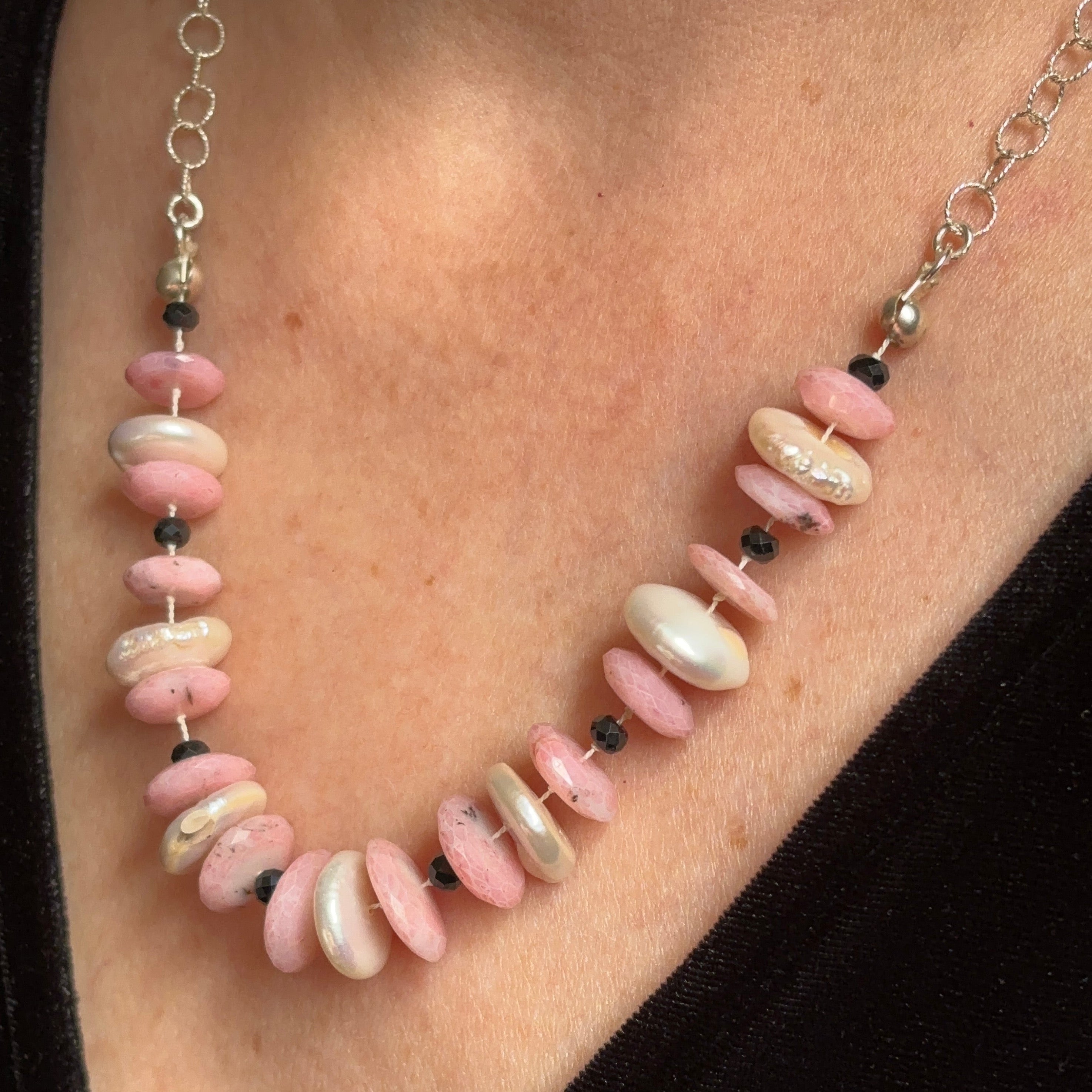 Pearly Opulent Pink Opal Necklace - Sheila Marie Opals