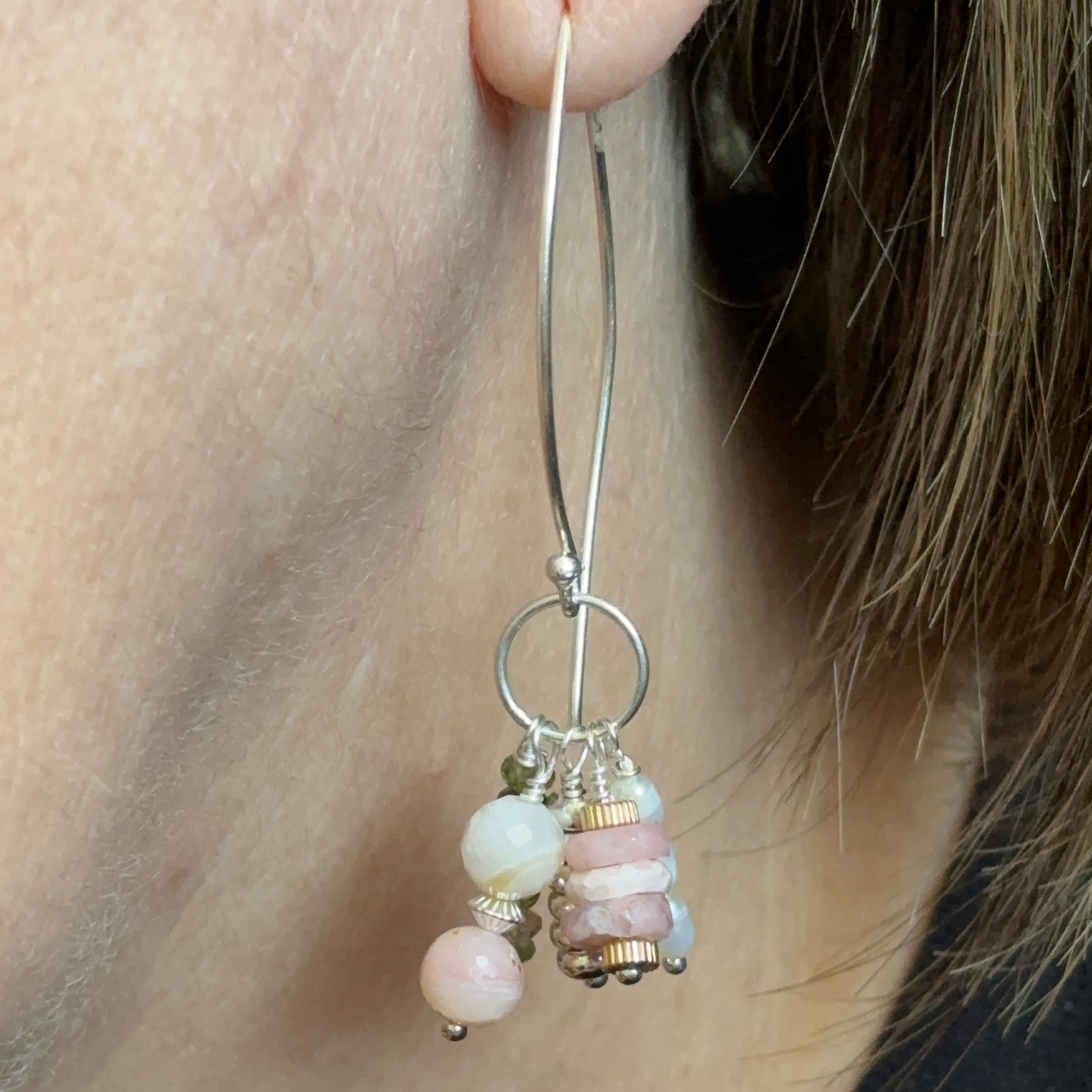 Over the Top Pink Peruvian Earrings - Sheila Marie Opals