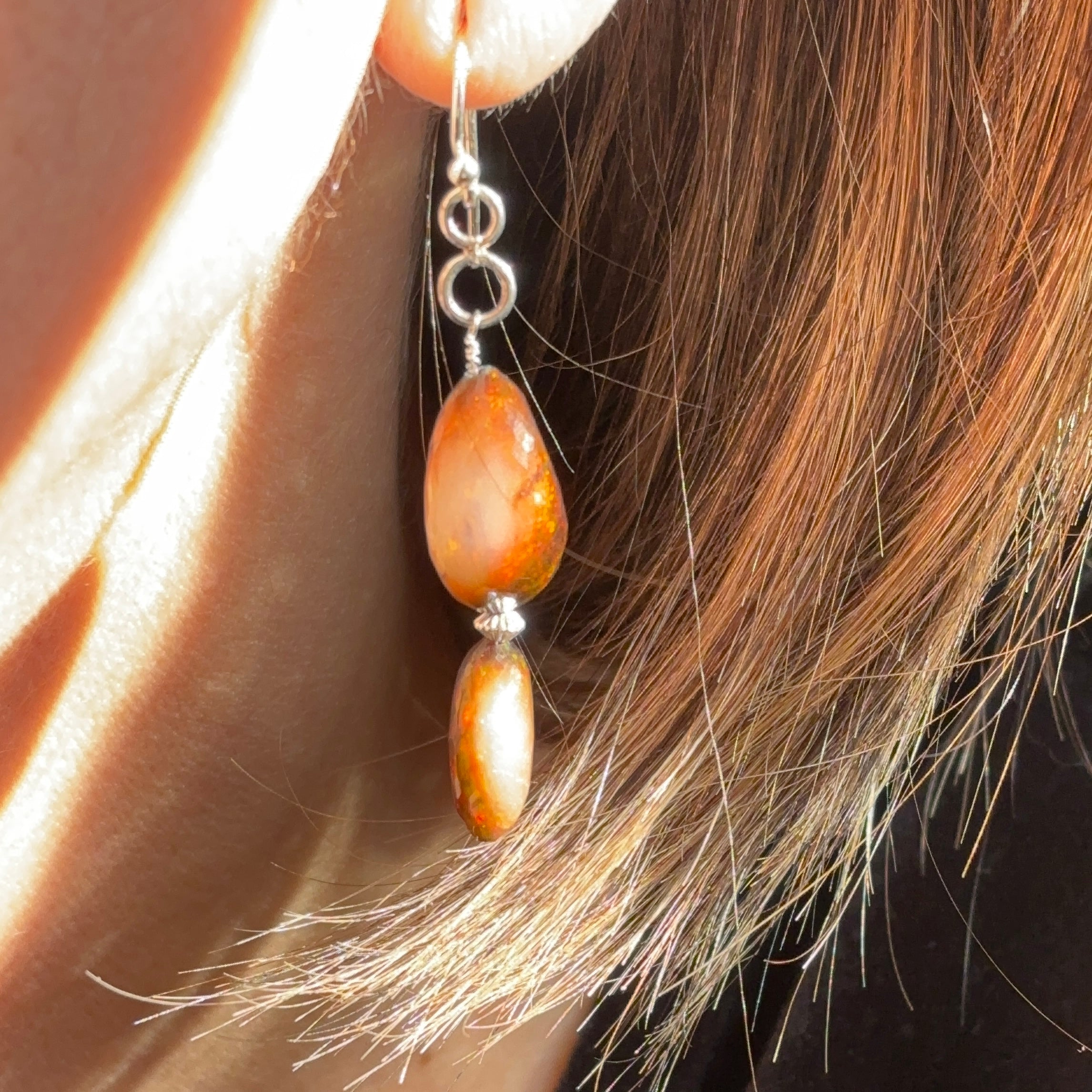 Double Drop Ethiopian Opal Earrings - Sheila Marie Opals