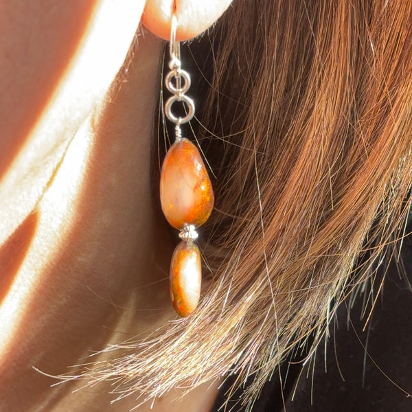 Double Drop Ethiopian Opal Earrings - Sheila Marie Opals
