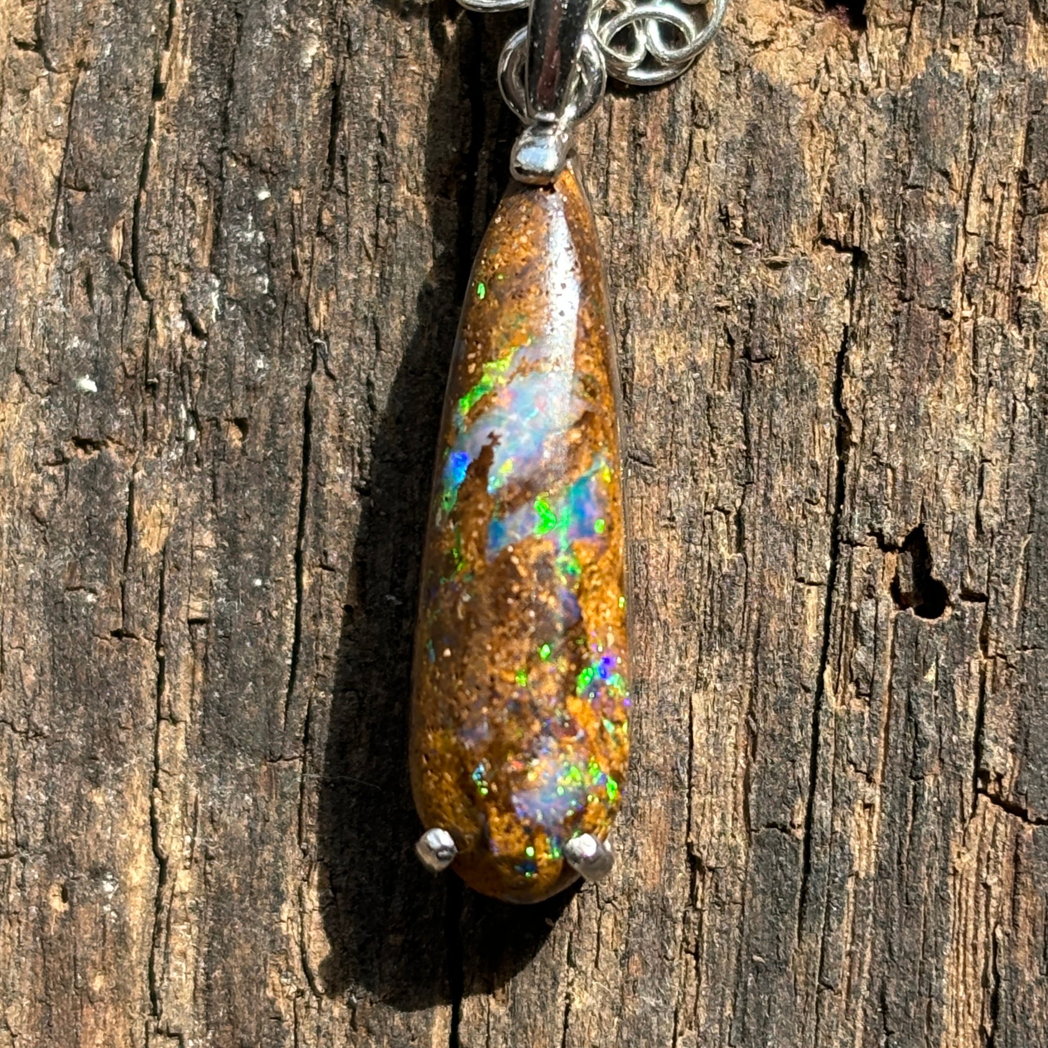Delicate and Divine Boulder Opal Necklace - Sheila Marie Opals