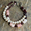 Triple Opals, Garnets and Pearls Bracelet - Sheila Marie Opals