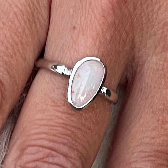 Pretty, Pink and Petite Boulder Opal Ring - Sheila Marie Opals