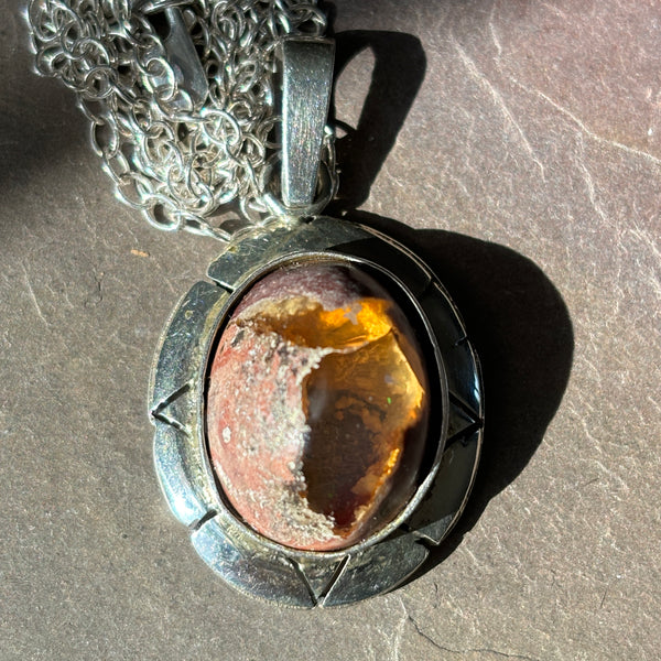 Kaleidoscope Mexican Cantera Opal Pendant - Sheila Marie Opals