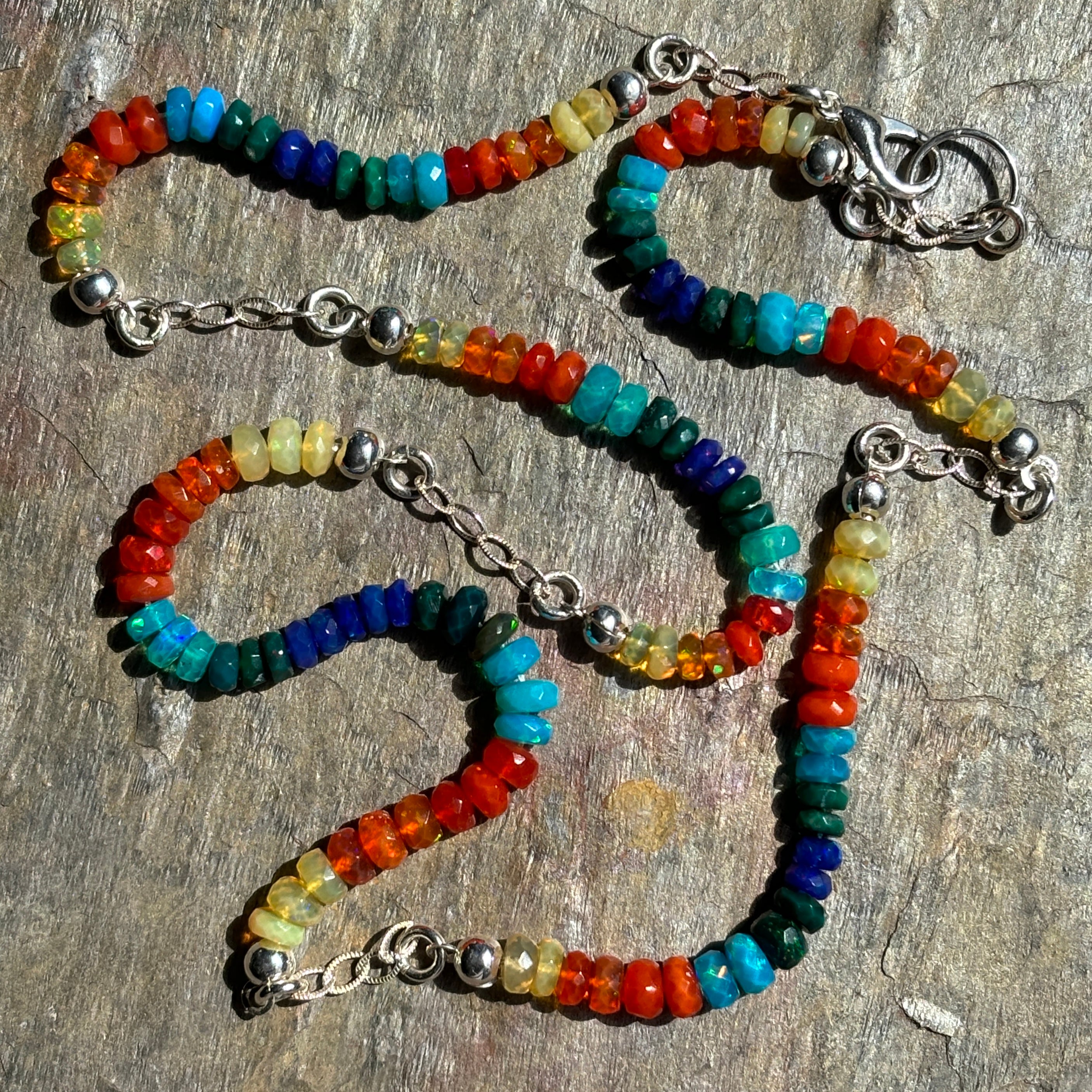 Rainbow’s Edge Ethiopian Opal Necklace - Sheila Marie Opals