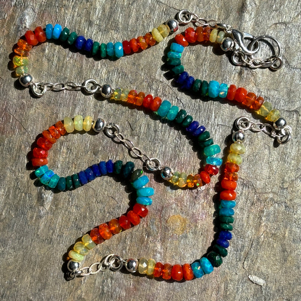 Rainbow’s Edge Ethiopian Opal Necklace - Sheila Marie Opals