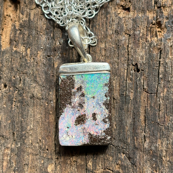Pink and Blue Persuasion Opal Necklace - Sheila Marie Opals