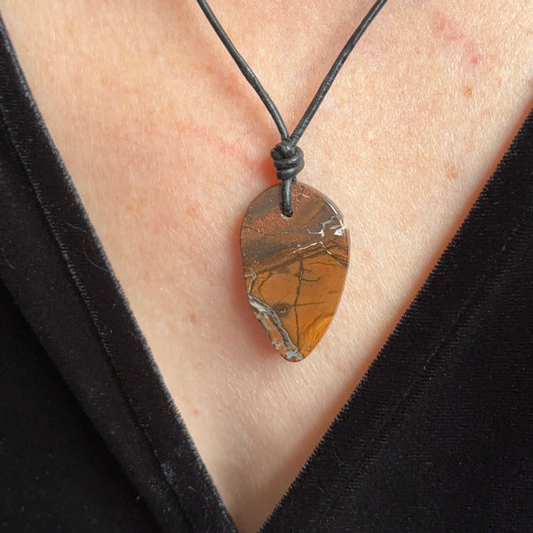 Chunk Boulder Opal on Cord -#7 - Sheila Marie Opals