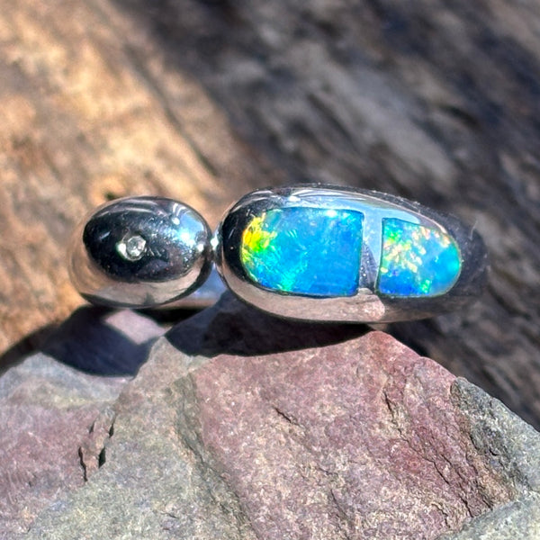 Nice and Smooth Australian Opal Ring - Sheila Marie Opals