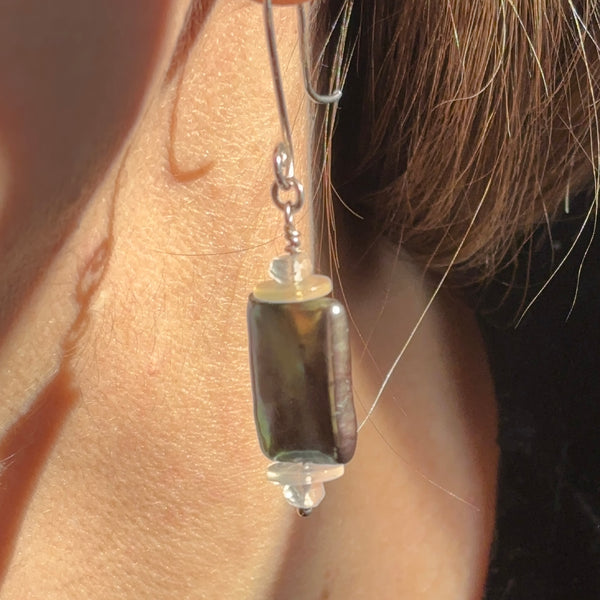 Hat's Off To You Pearl and Opal Earrings - Sheila Marie Opals