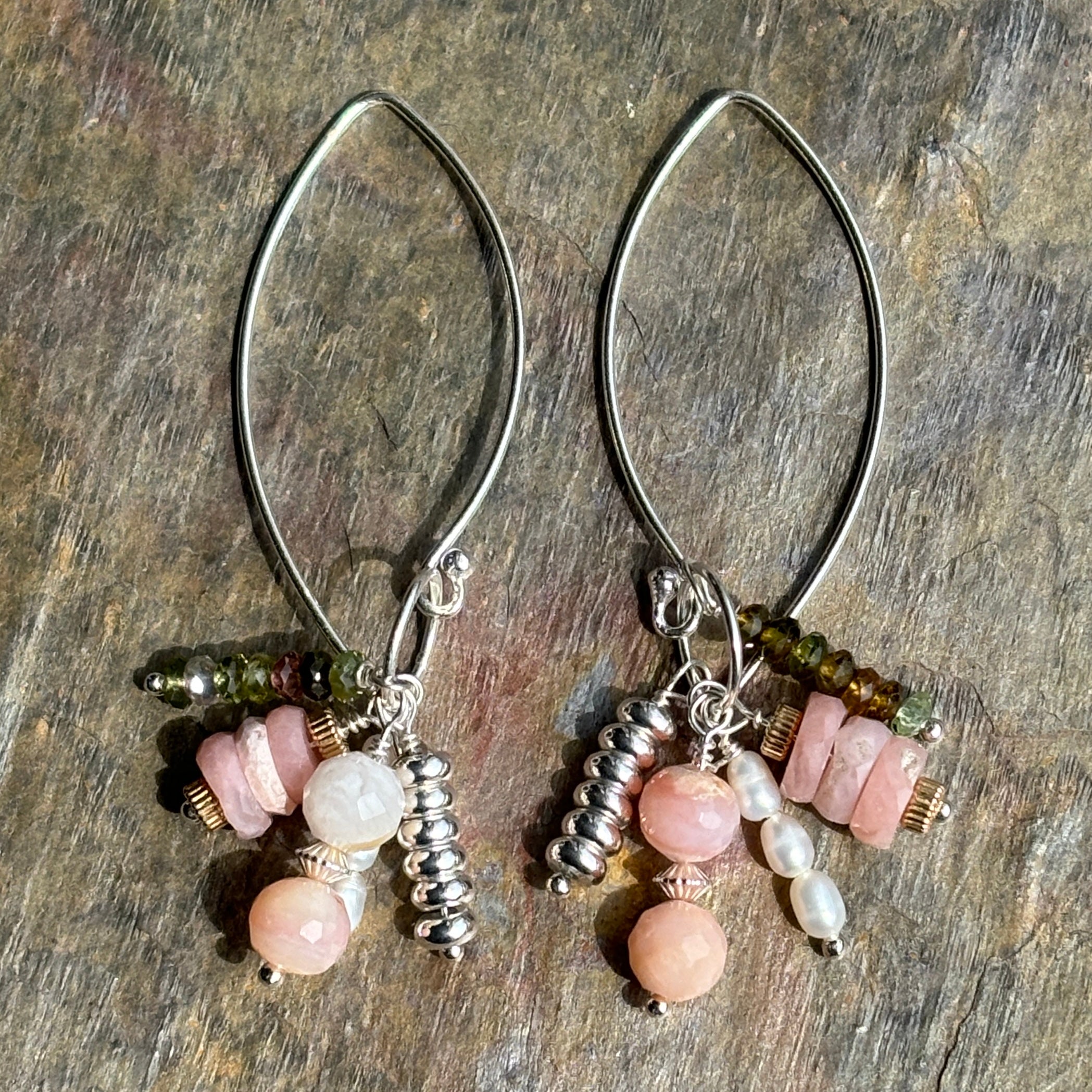Over the Top Pink Peruvian Earrings - Sheila Marie Opals