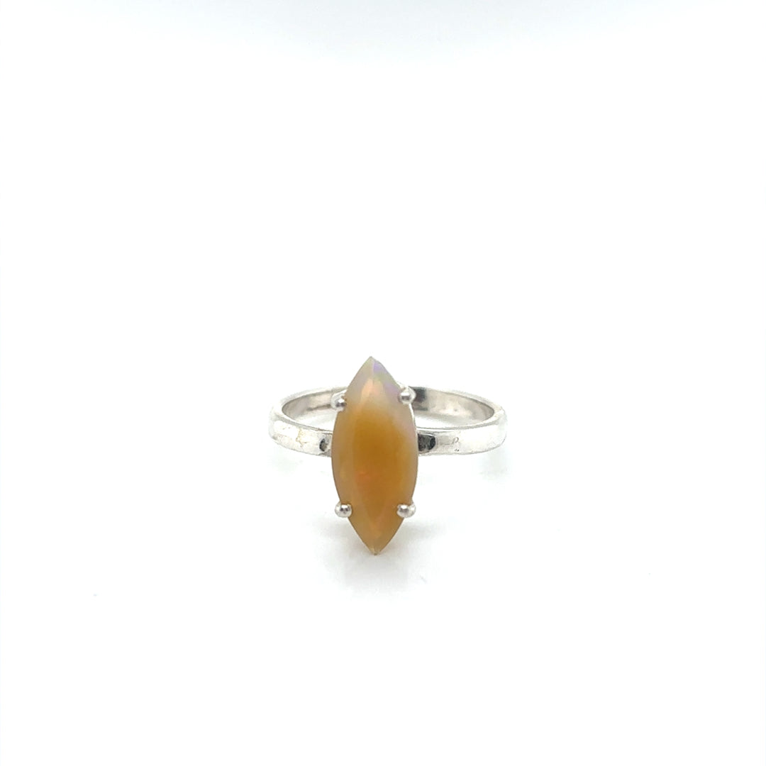 Show-Off Marquise Ethiopian Opal Sterling Silver Ring - Sheila Marie Opals