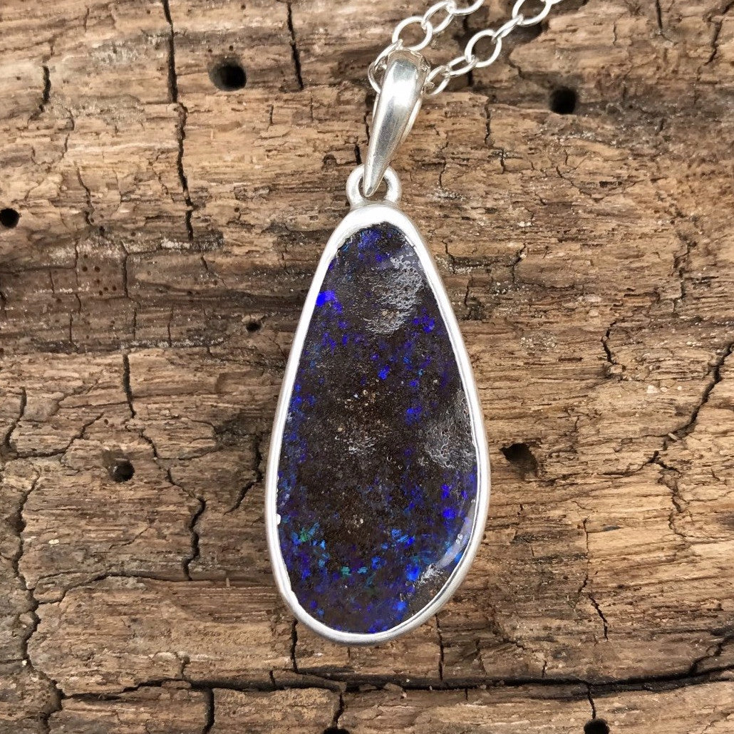 Neon Blue Opal Necklace - Sheila Marie Opals