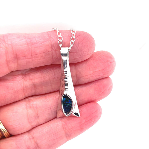 Built into Silver Opal Neclace - Sheila Marie Opals