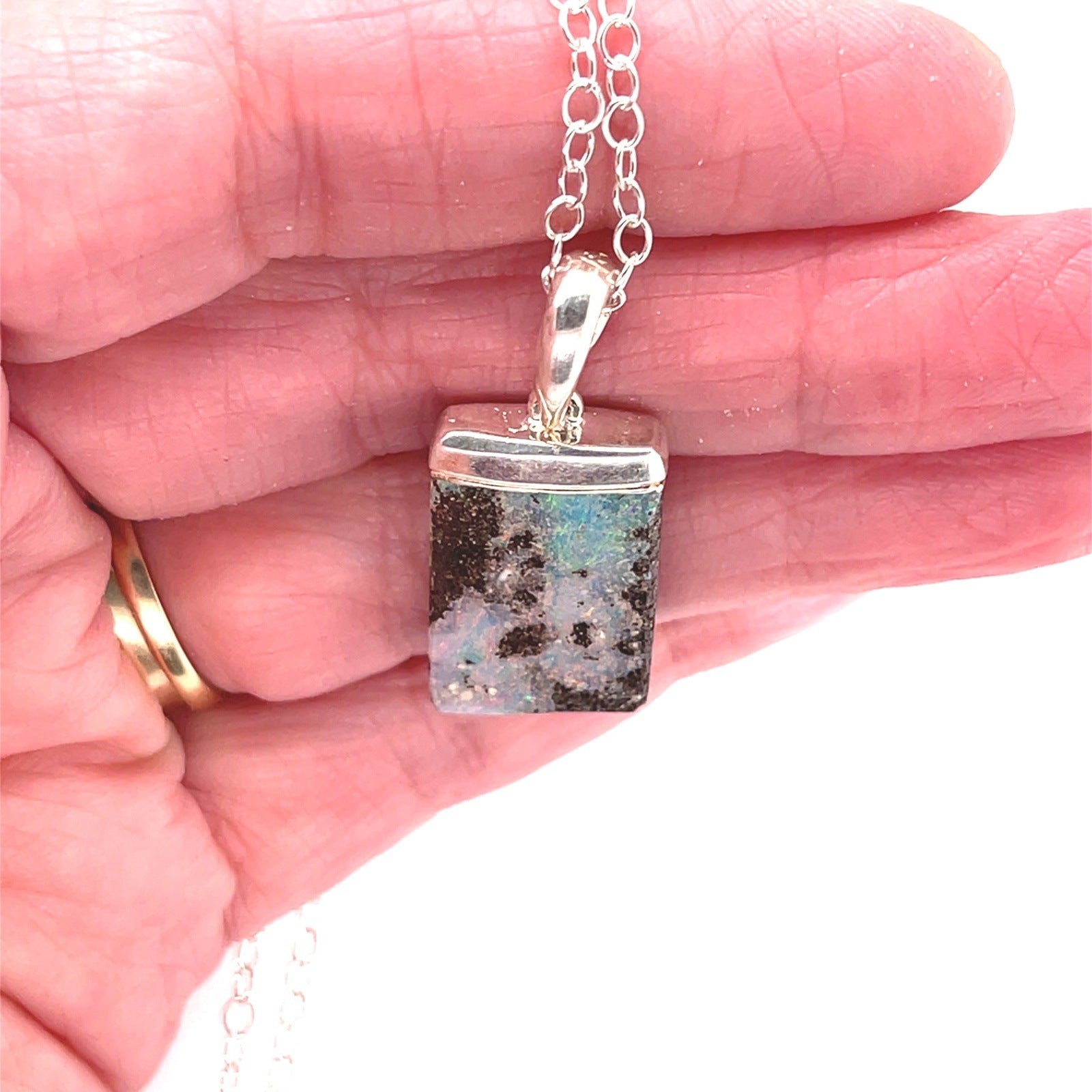 Pink and Blue Persuasion Opal Necklace - Sheila Marie Opals