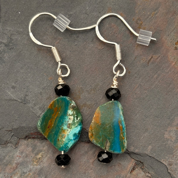 Sweet Little Blue Peruvian Opal Earrings