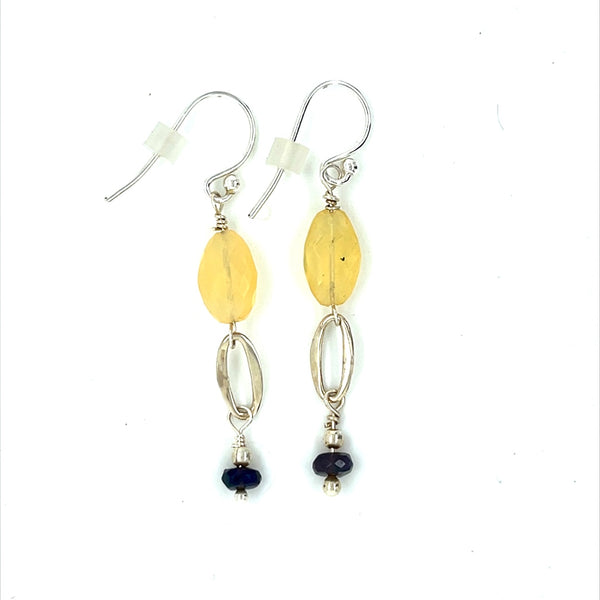Get in Line Ethiopian and Sterling Sliver Earrings - Sheila Marie Opals