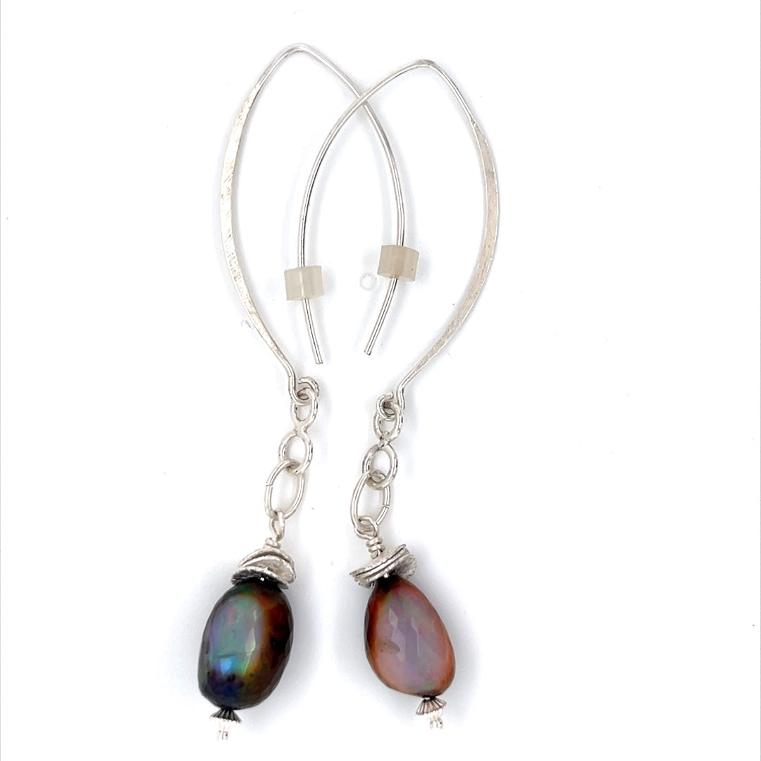 Single Drop Ethiopian Opal Earrings - Sheila Marie Opals