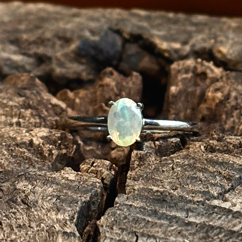 Cute as a Button Ethiopian Opal Ring - Sheila Marie Opals