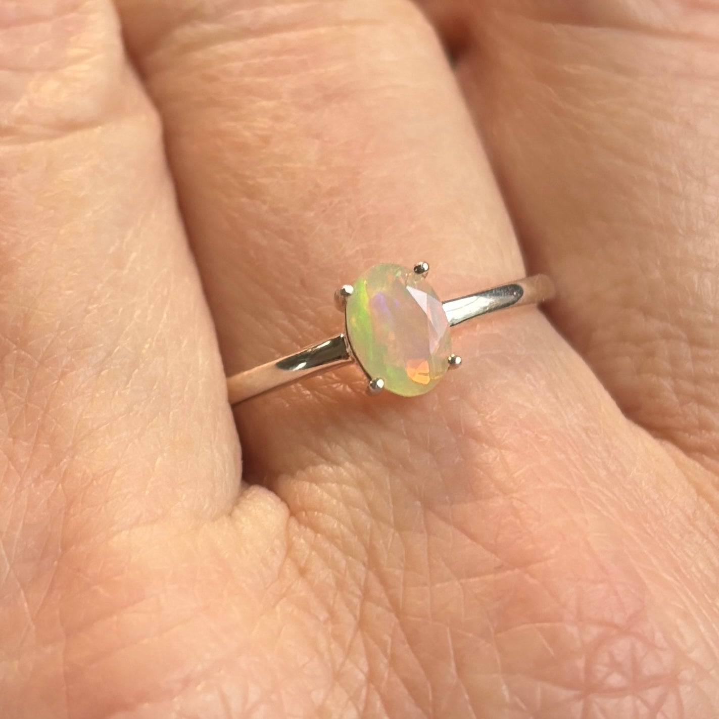 Cute as a Button Ethiopian Opal Ring - Sheila Marie Opals