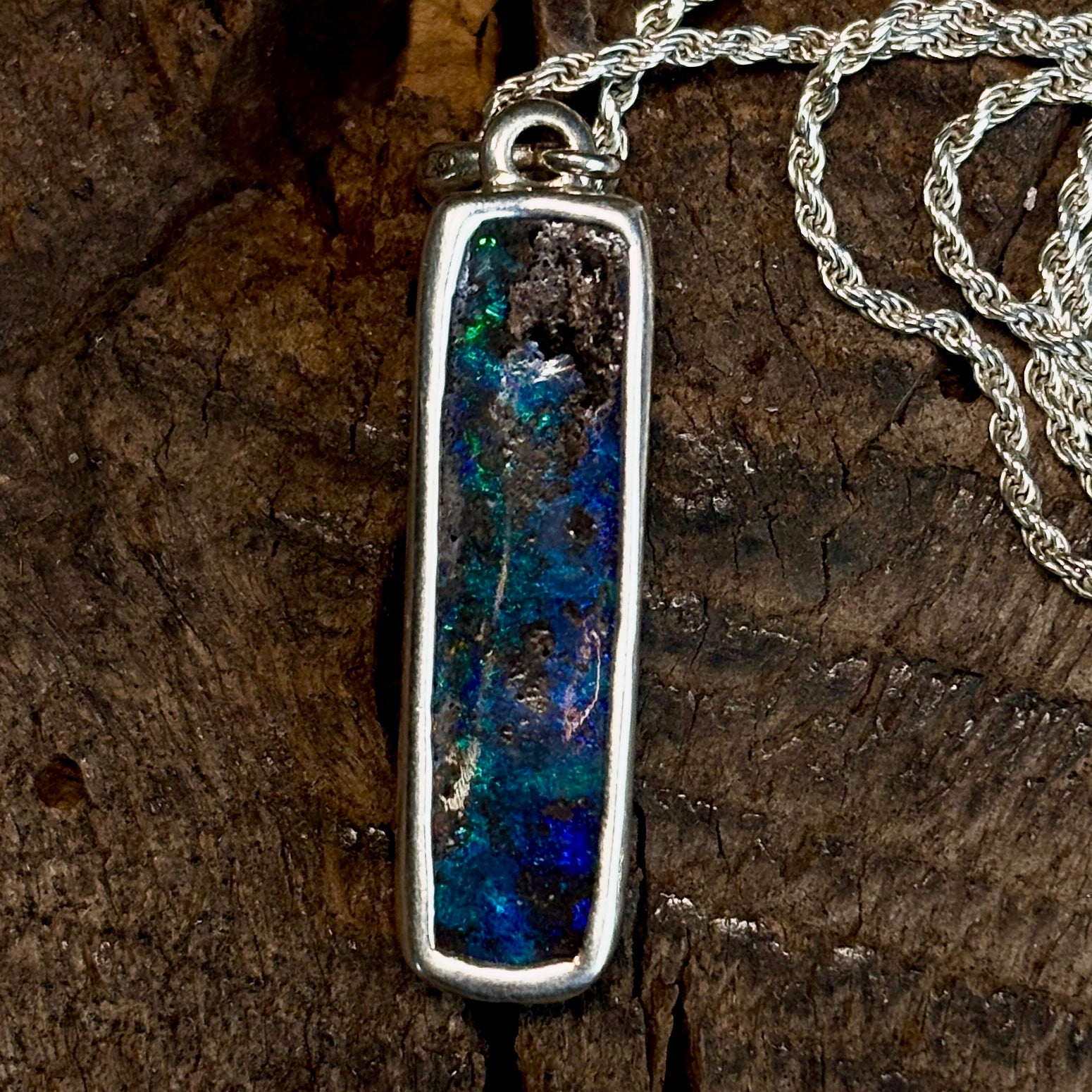 Neon Blue Opal Necklace - Sheila Marie Opals