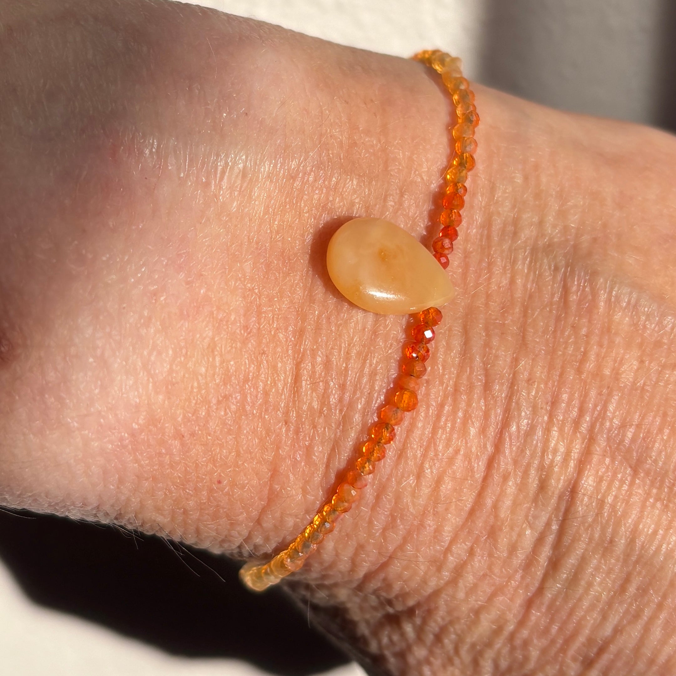 All About Orange Mexican Fire Opal Bracelet