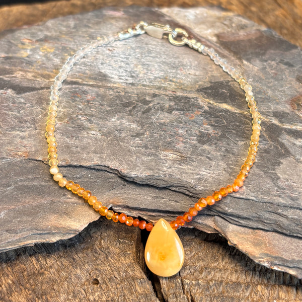 All About Orange Mexican Fire Opal Bracelet