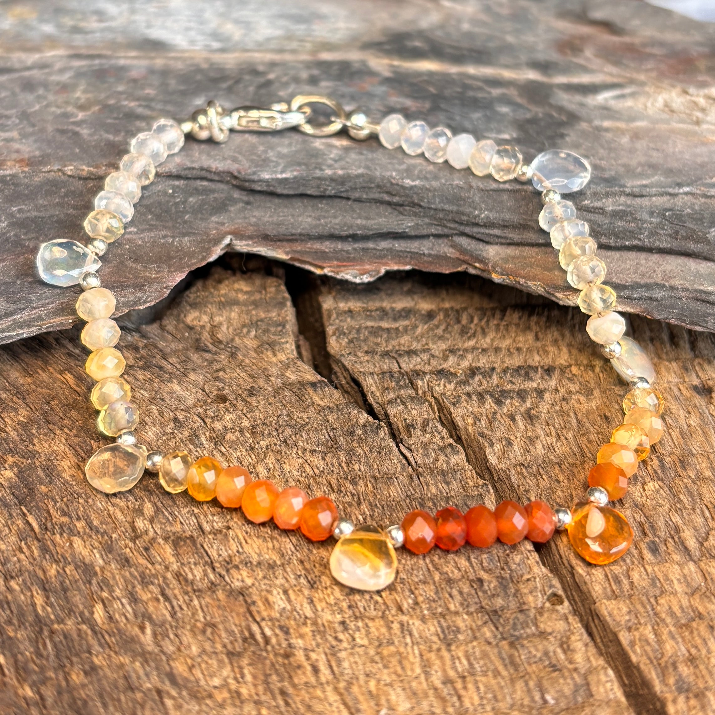 Ombre All Around the Wrist Mexican Opal Bracelet