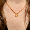 All About Orange Mexican Fire Opal Necklace
