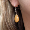 All About Orange Mexican Opal Earrings