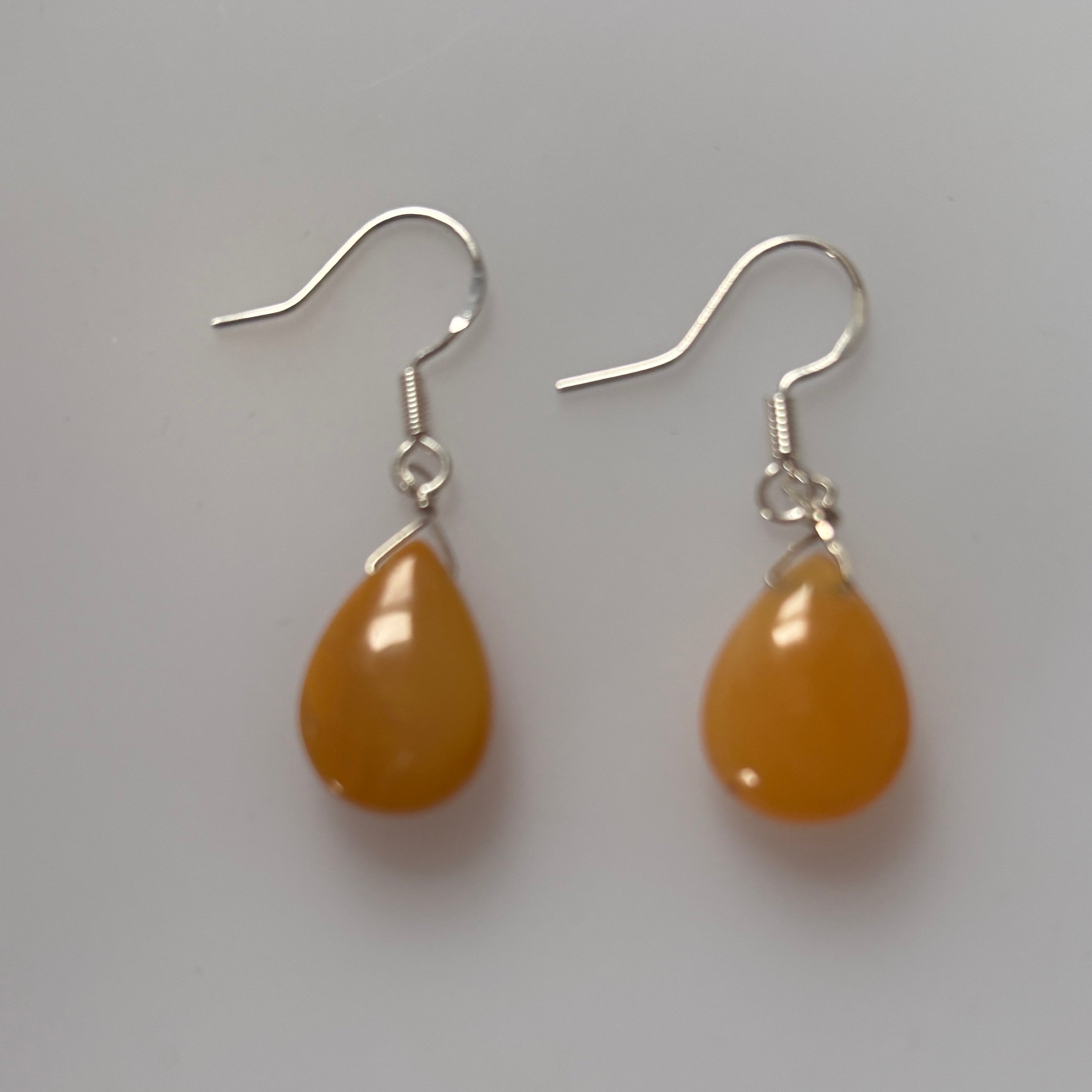 All About Orange Mexican Opal Earrings