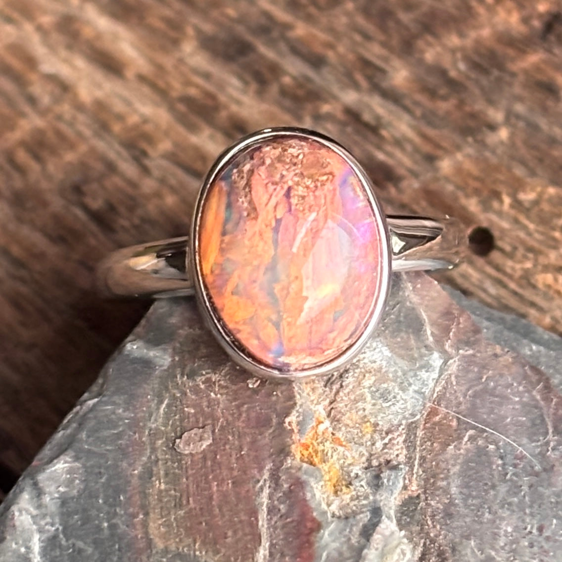 Size 8 - Just Add Sprinkles Boulder Opal Ring