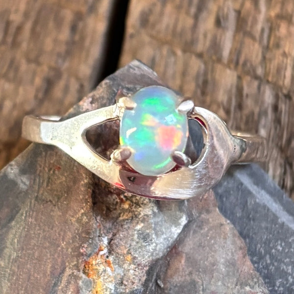 Make Mine with Silver Ethiopian Opal Ring