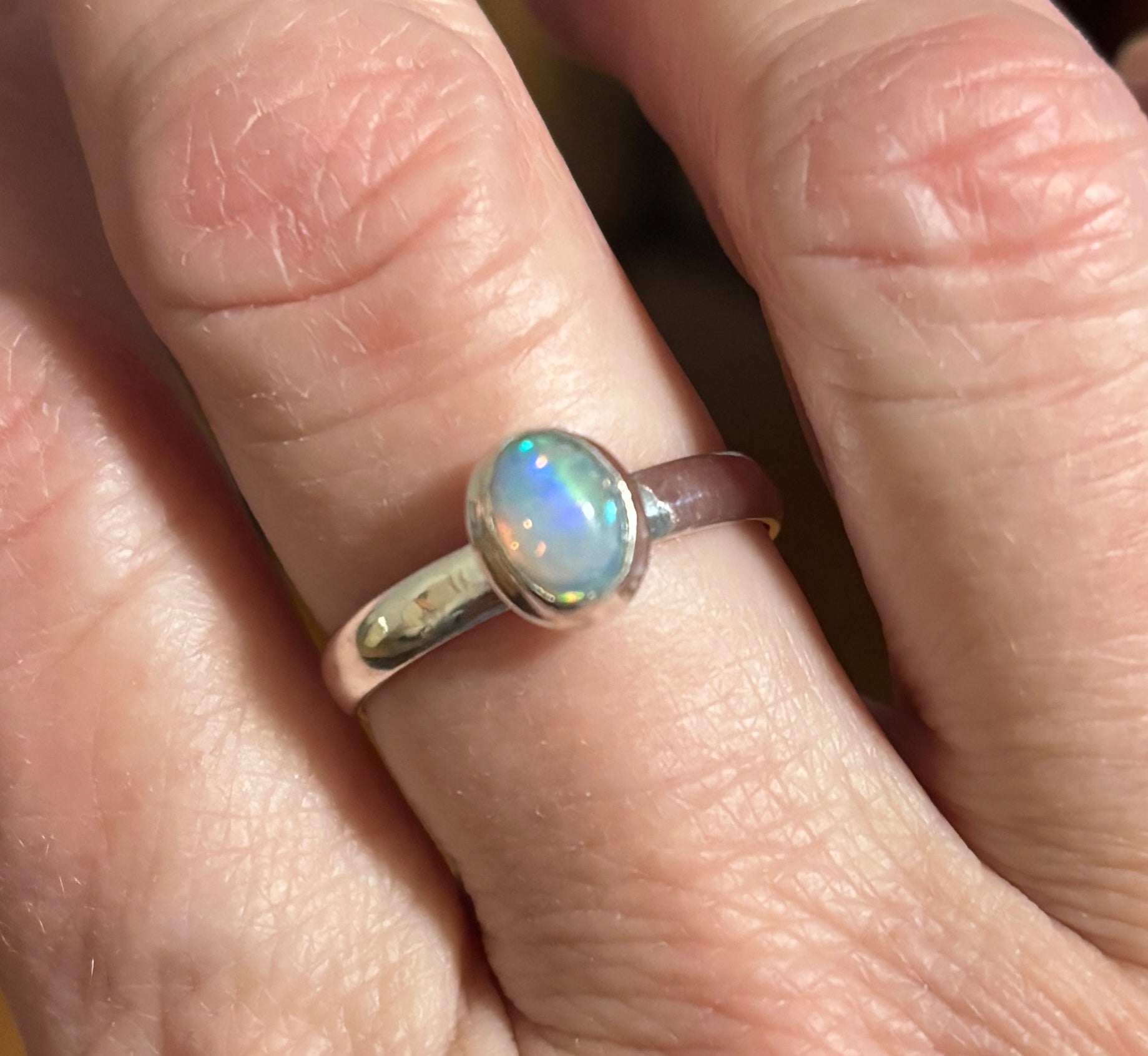 Size 9 Simply Stated Ethiopian Opal Ring