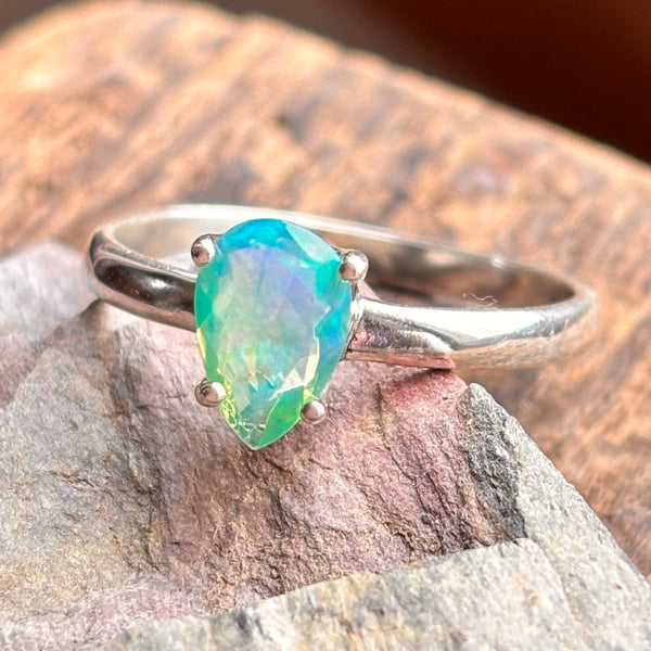Let's Do Blue Ethiopian Opal Ring