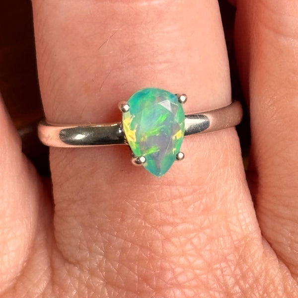 Let's Do Blue Ethiopian Opal Ring